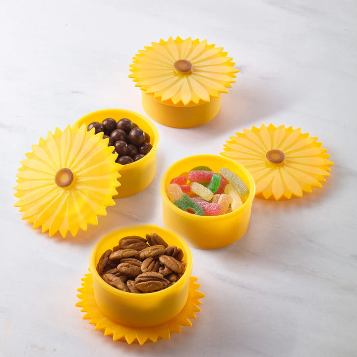 Sunflower Silicone Storage Containers Set of 4 by Charles Viancin