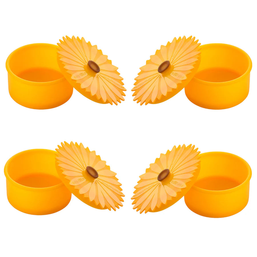 Sunflower Silicone Storage Containers Set of 4 by Charles Viancin
