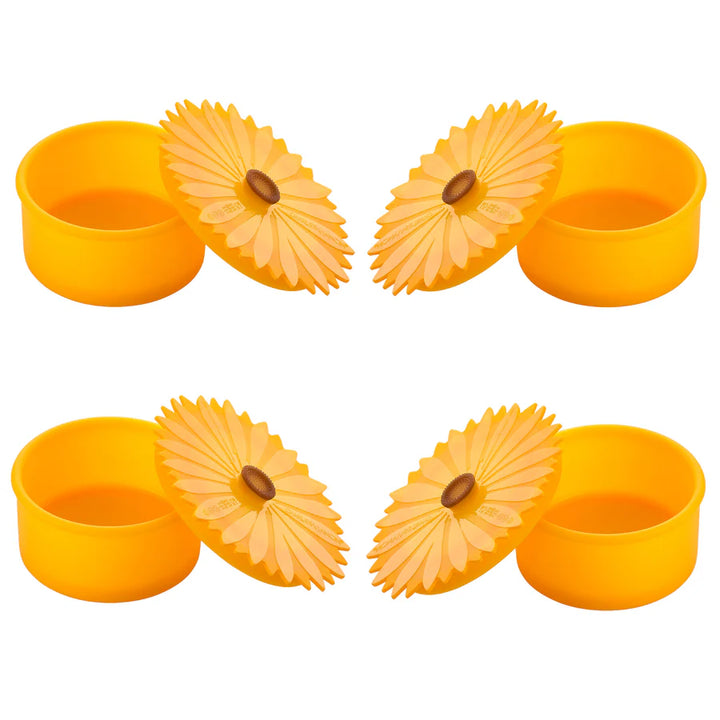 Sunflower Silicone Storage Containers Set of 4 by Charles Viancin