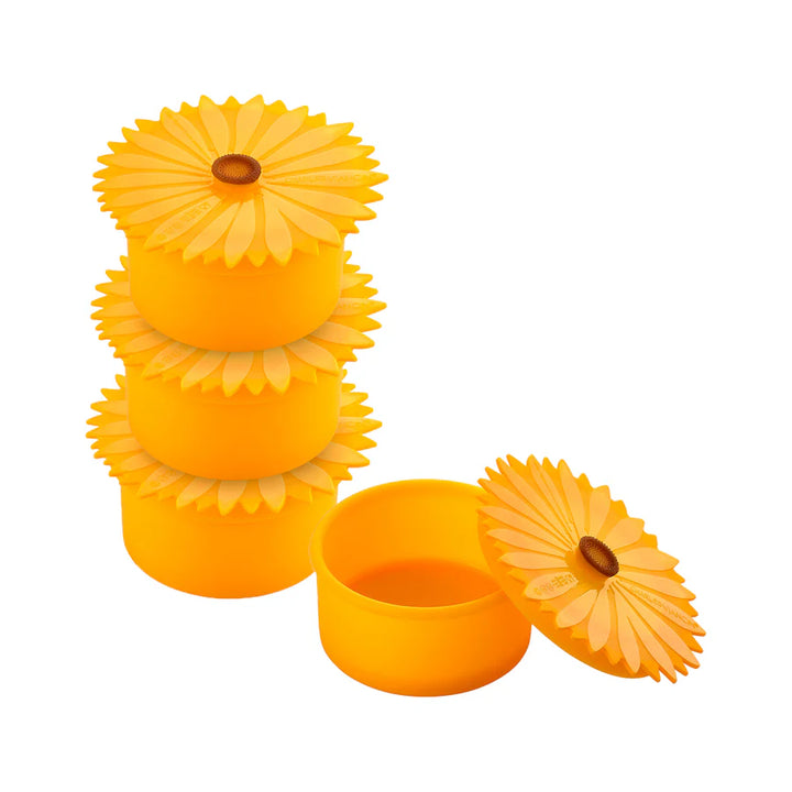Sunflower Silicone Storage Containers Set of 4 by Charles Viancin