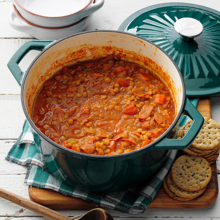 Taste of Home Cast Iron Enamel Dutch Oven