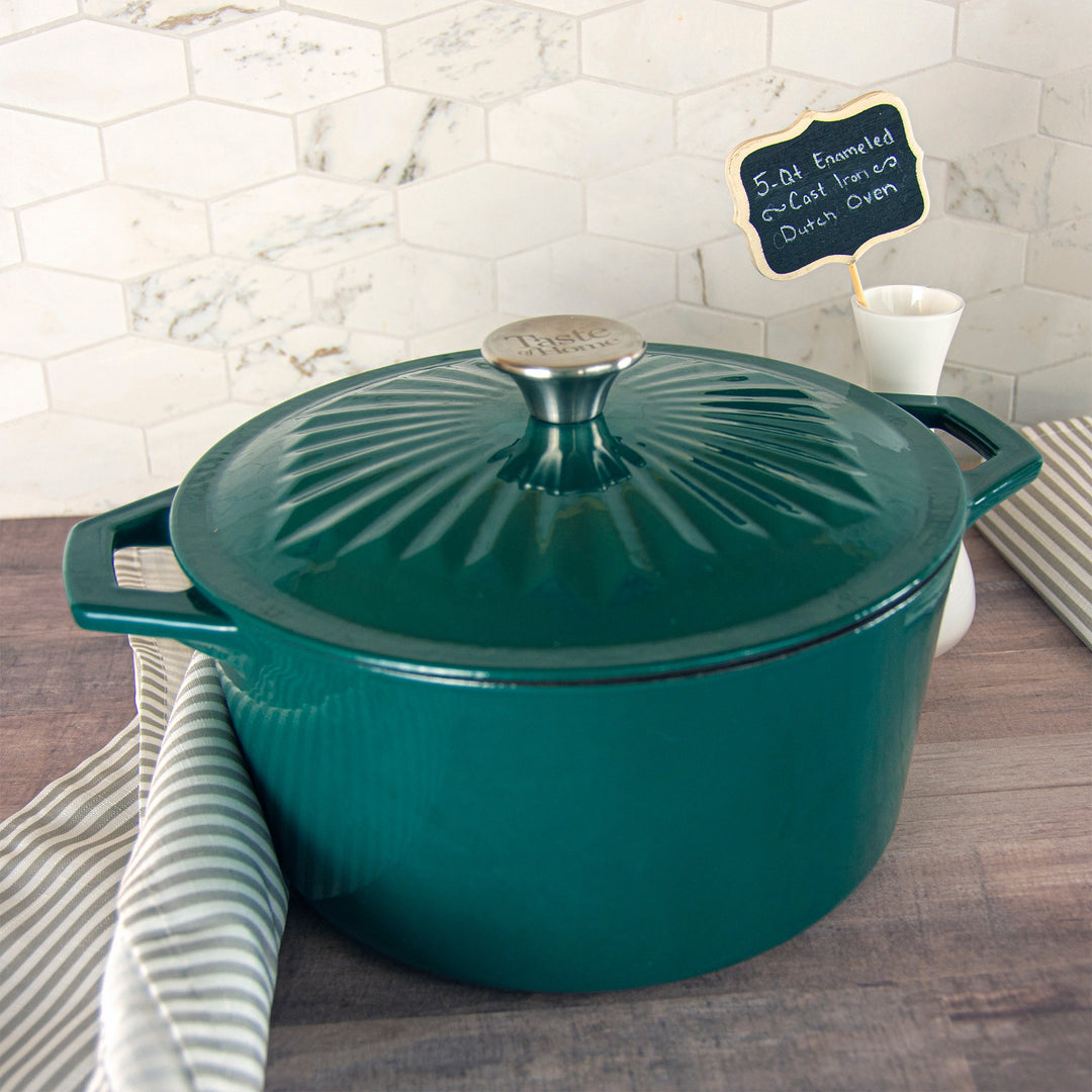 Taste of Home Cast Iron Enamel Dutch Oven