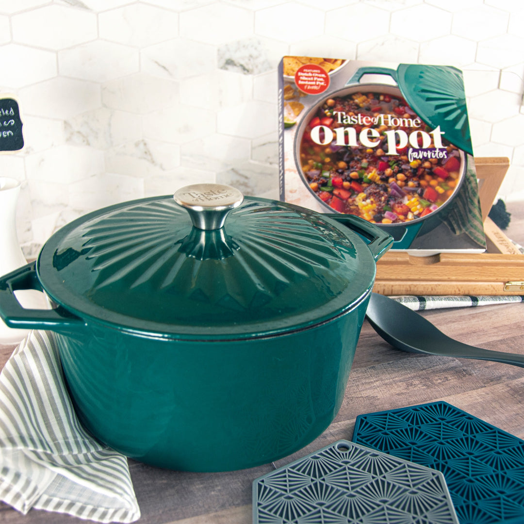 Taste of Home Cast Iron Enamel Dutch Oven