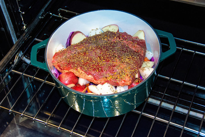 Taste of Home Cast Iron Enamel Dutch Oven