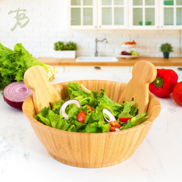 Totally Bamboo Salad Bowl and Salad Hands