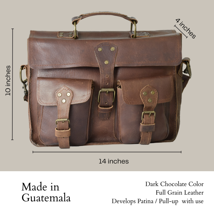 Men's briefcase - leather