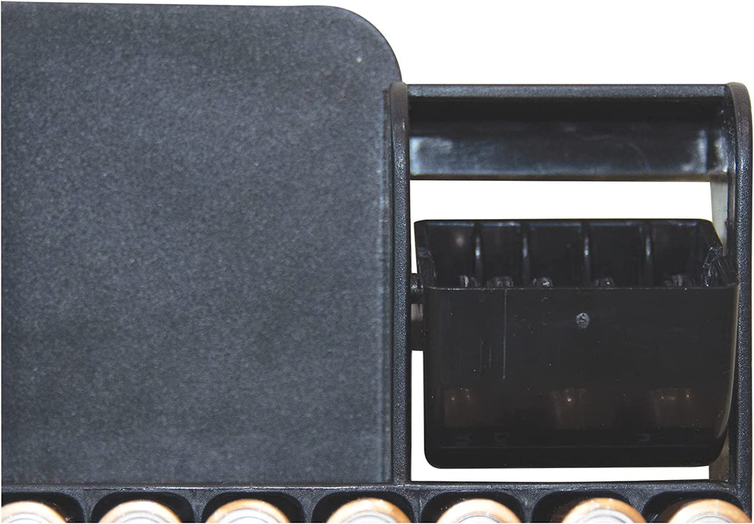 Slim Line, Compact Battery Storage Organizer with Battery Tester by Range Kleen