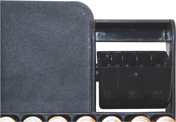 Slim Line, Compact Battery Storage Organizer with Battery Tester by Range Kleen