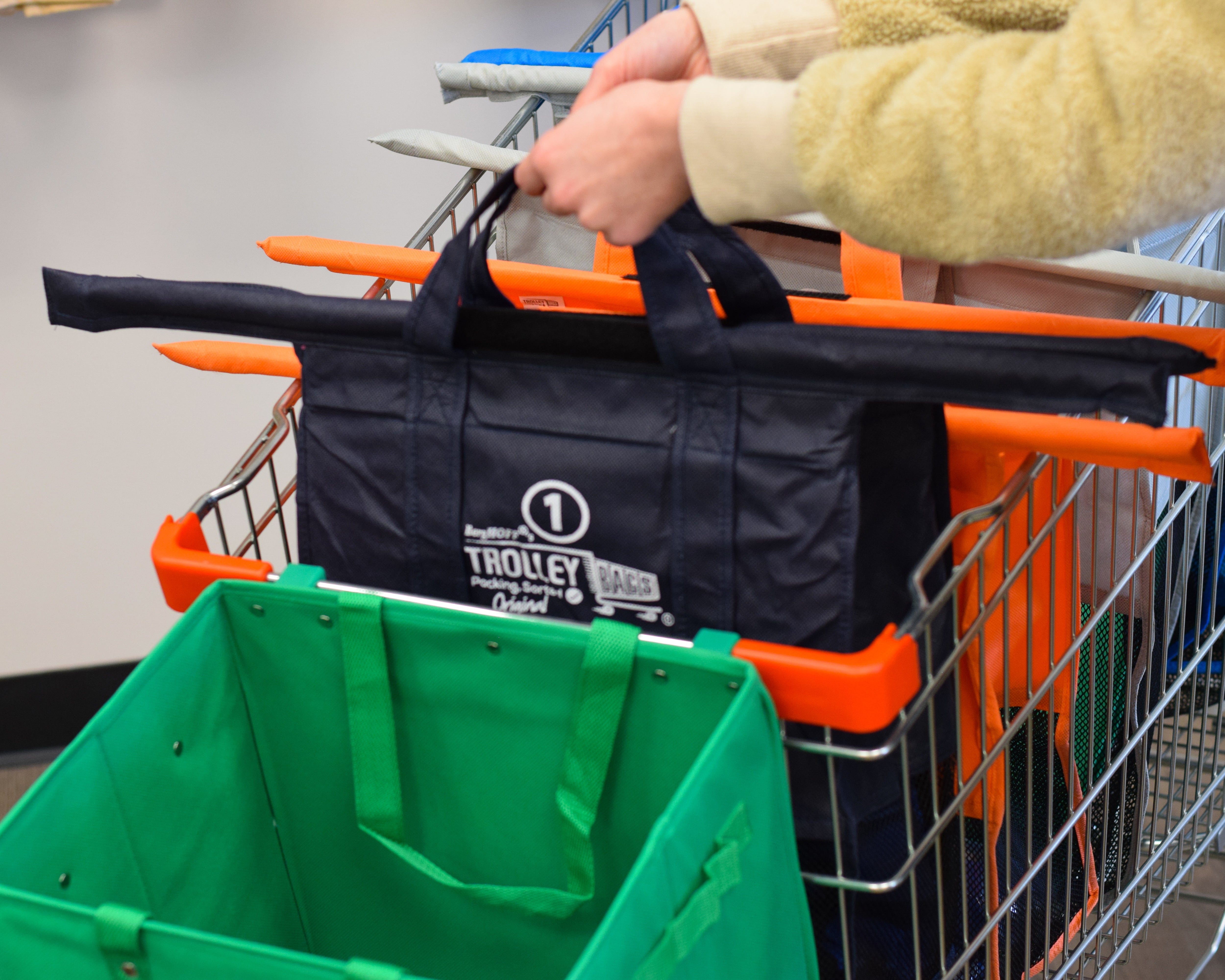 Portable Shopping Trolley Bag Foldable Cart Rolling Grocery Green Shopping  Bag | BIG W