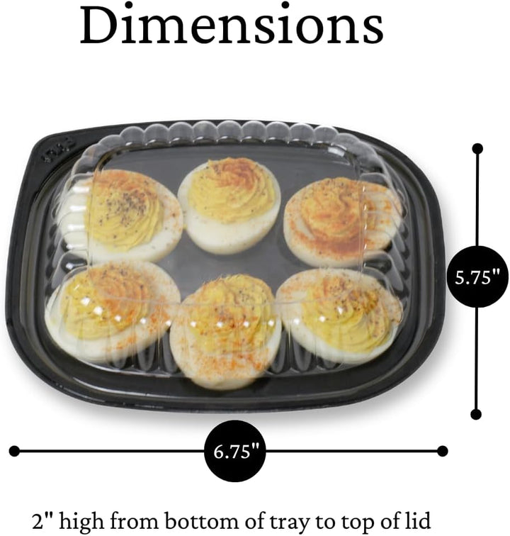 Disposable Deviled Egg Containers with Lids (16 Pack)
