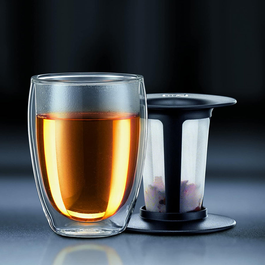 Bodum Bodum Tea Strainer with Pavina Double Wall Glass - 12 Ounce