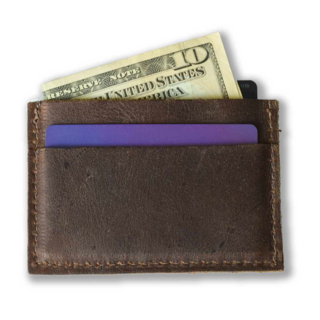Handmade Leather Card Holder Slim Wallet for Men or Women by World Orp ...