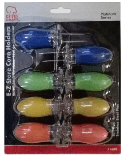 Chef Craft Jumbo Corn Holders - Set of Four Pairs