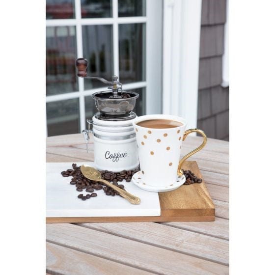 Ceramic Manual Burr Coffee Grinder by True Brands 