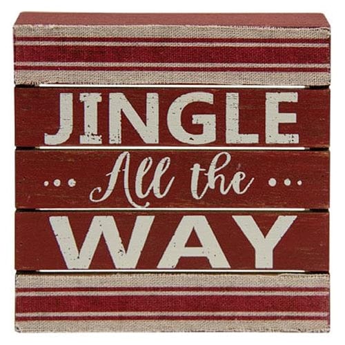 CWI Gifts Jingle All the Way Pallet Box Sign