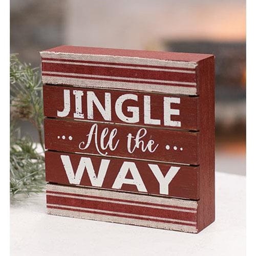 CWI Gifts Jingle All the Way Pallet Box Sign