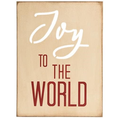 CWI Gifts Joy to the World Wood Cutout Sign