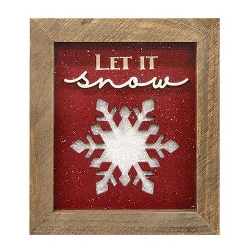 CWI Gifts Let it Snow Framed Sign