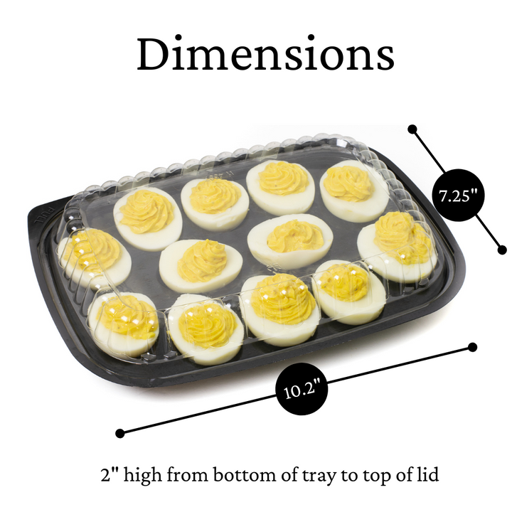 Disposable Deviled Egg Containers with Lids (16 Pack)