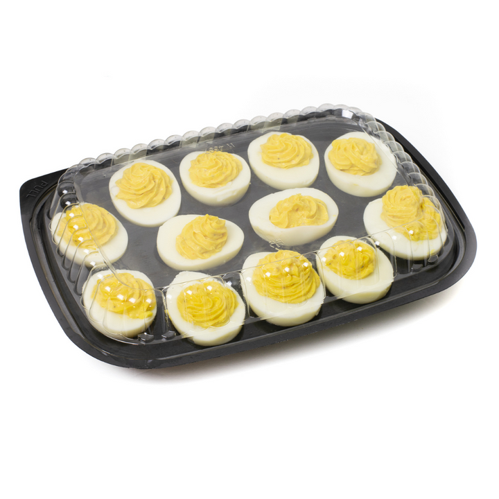 Disposable Deviled Egg Containers with Lids (16 Pack)