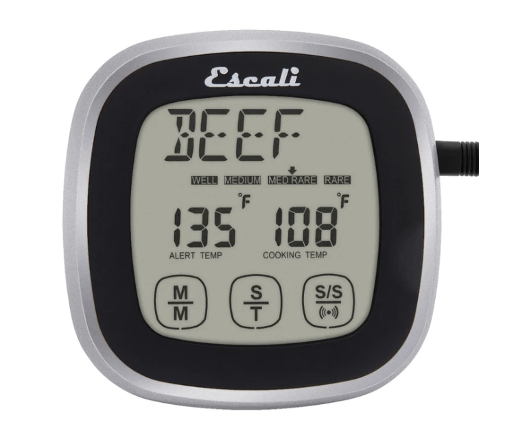 Escali Touch Screen Thermometer & Timer - Black