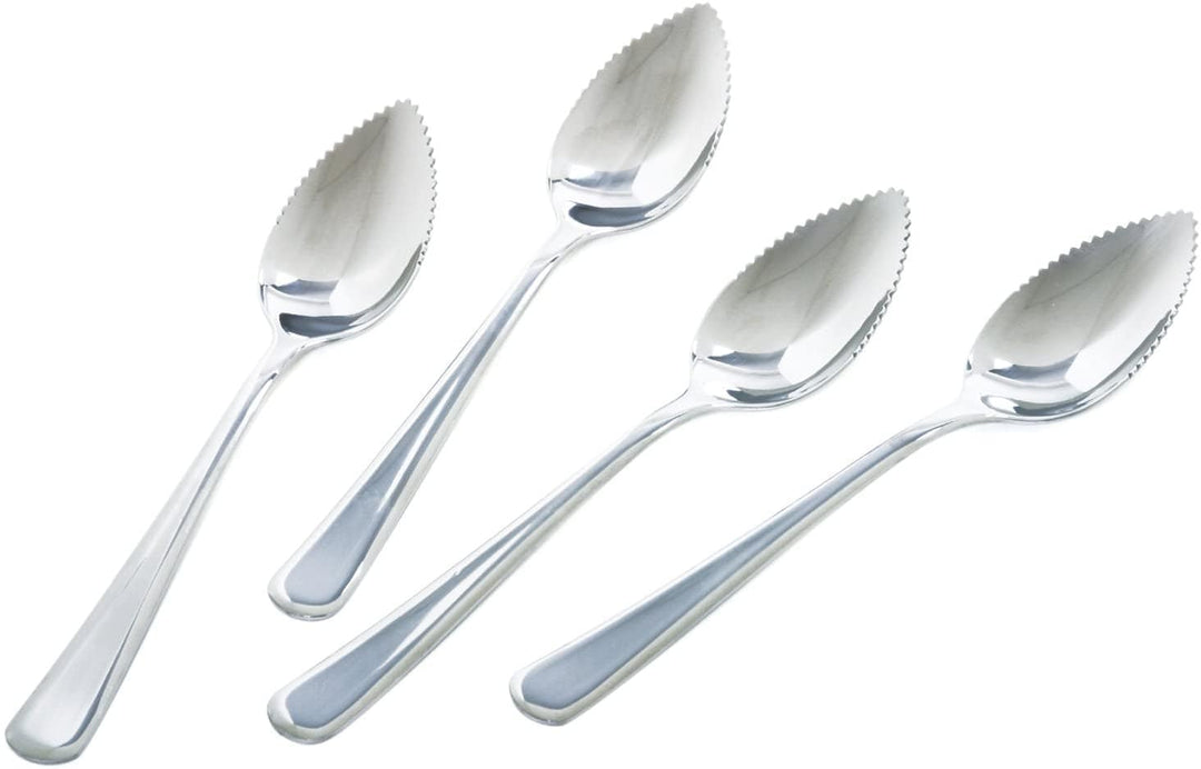 4 Piece Stainless Steel Serrated Edge Grapefruit Spoons Set by Norpro