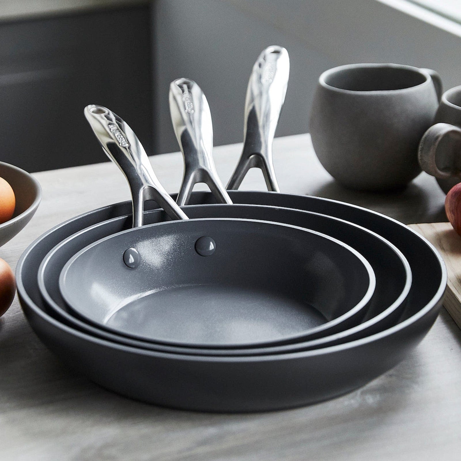 GreenPan Valencia Pro 3 Piece Frying Pan Set - 8", 9.5", and 11"