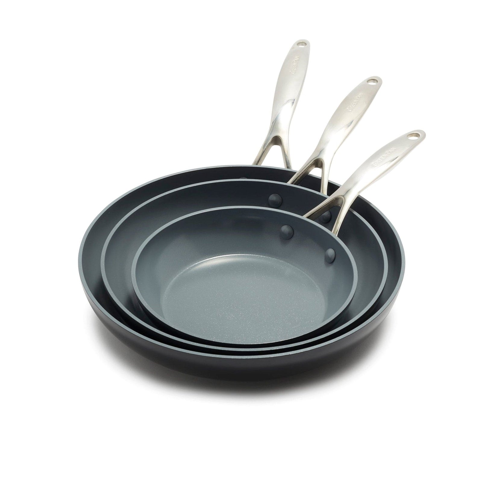 GreenPan Valencia Pro 3 Piece Frying Pan Set - 8", 9.5", and 11"
