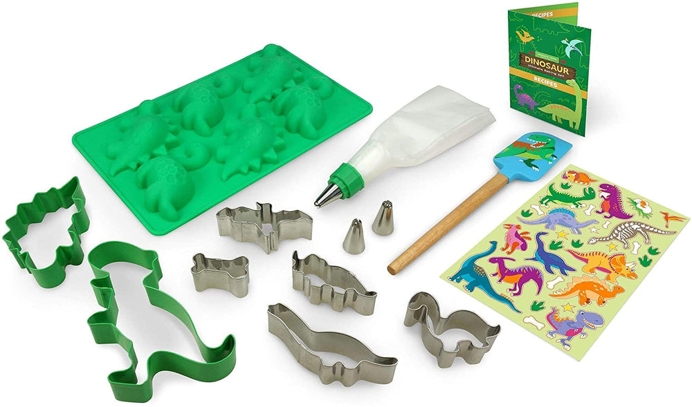 Handstand Kitchen Handstand Kitchen Dinosaur Buddies 15-Piece Ultimate Baking Set for Kids