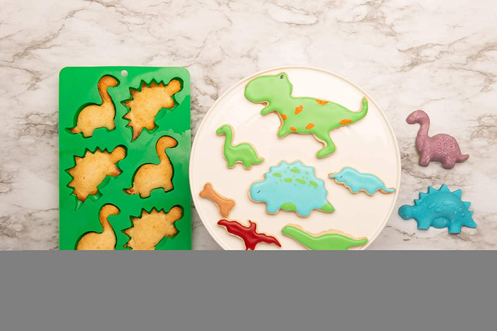 Cookie Decorating Kits Handstand Kitchen Dinosaur Buddies 15-Piece Ultimate Baking Set for Kids