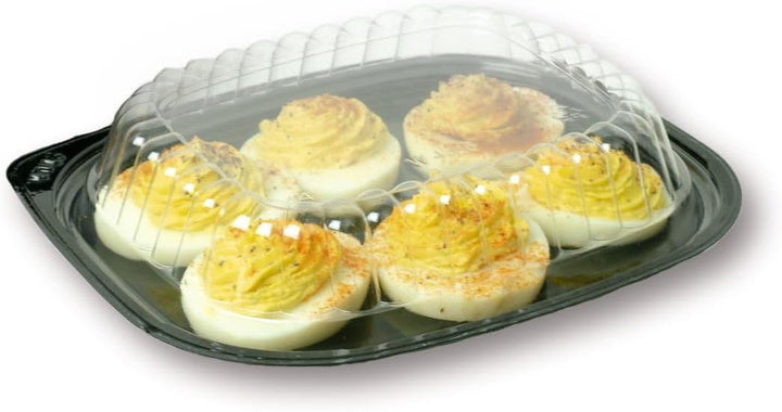 Disposable Deviled Egg Containers with Lids (16 Pack)