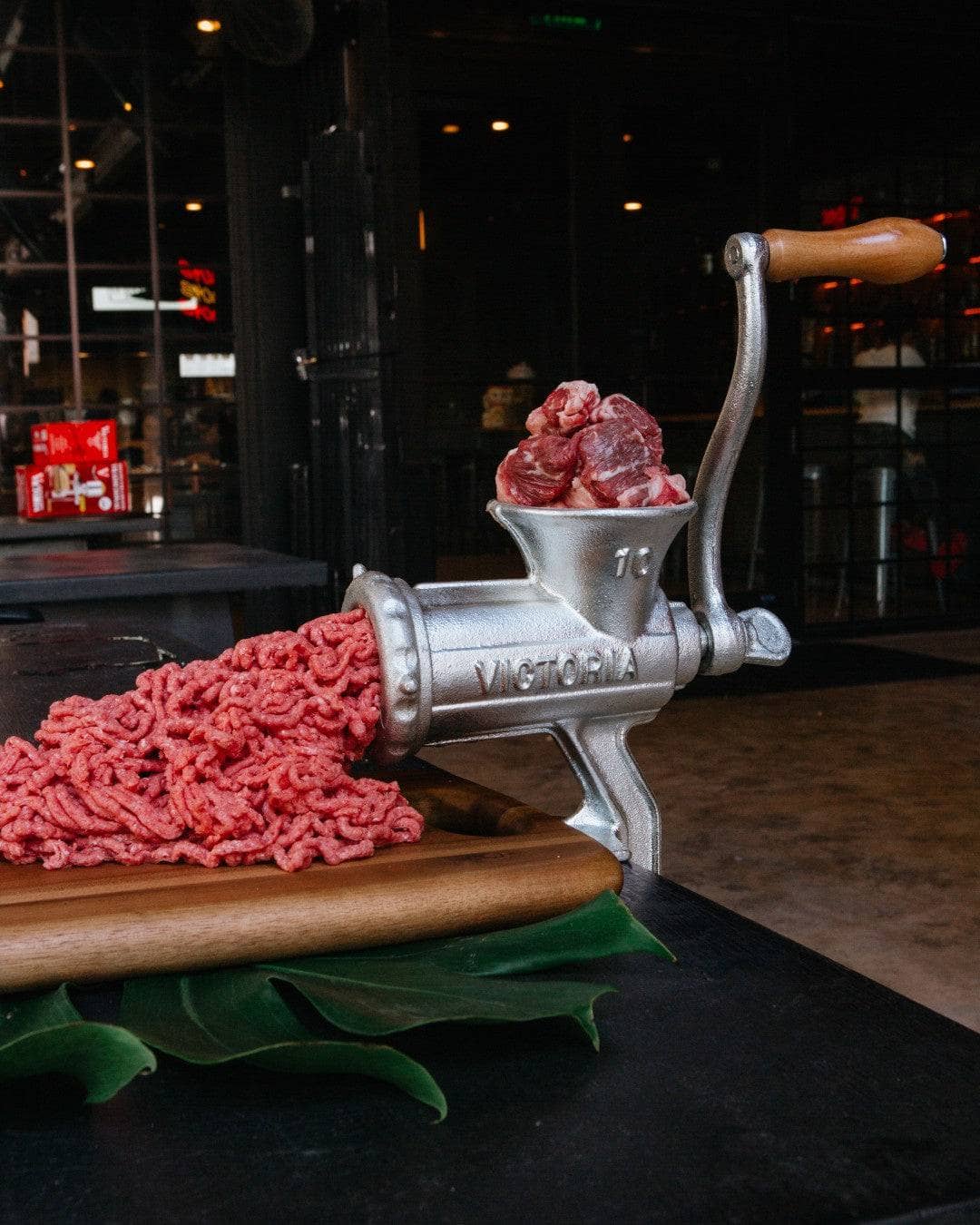 Victoria Cast Iron Meat Grinder with Table Mount