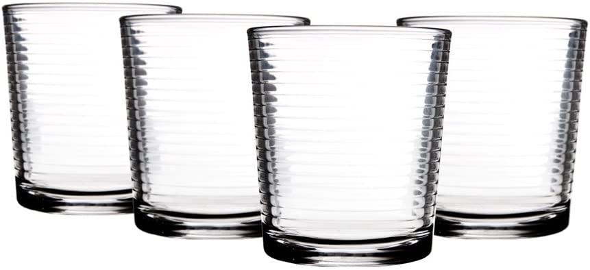 Home Essentials Halo / Solar 13 Ounce Rocks / DOF Drinking Glasses - Set of 4