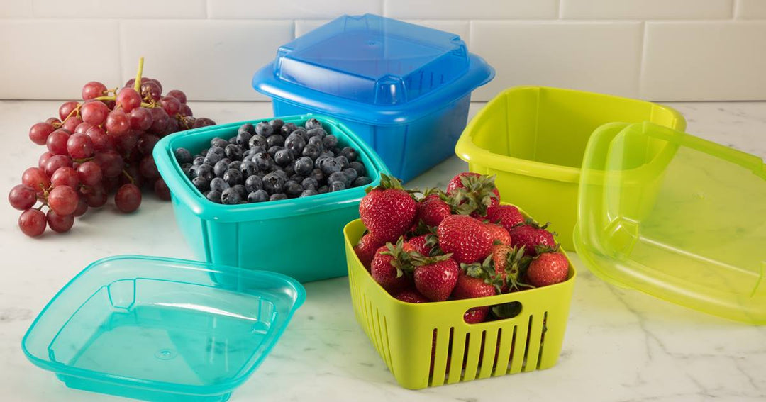 Progressive SnapLock 1-Cup Rectangular Food Storage Container - Blue 3 ct