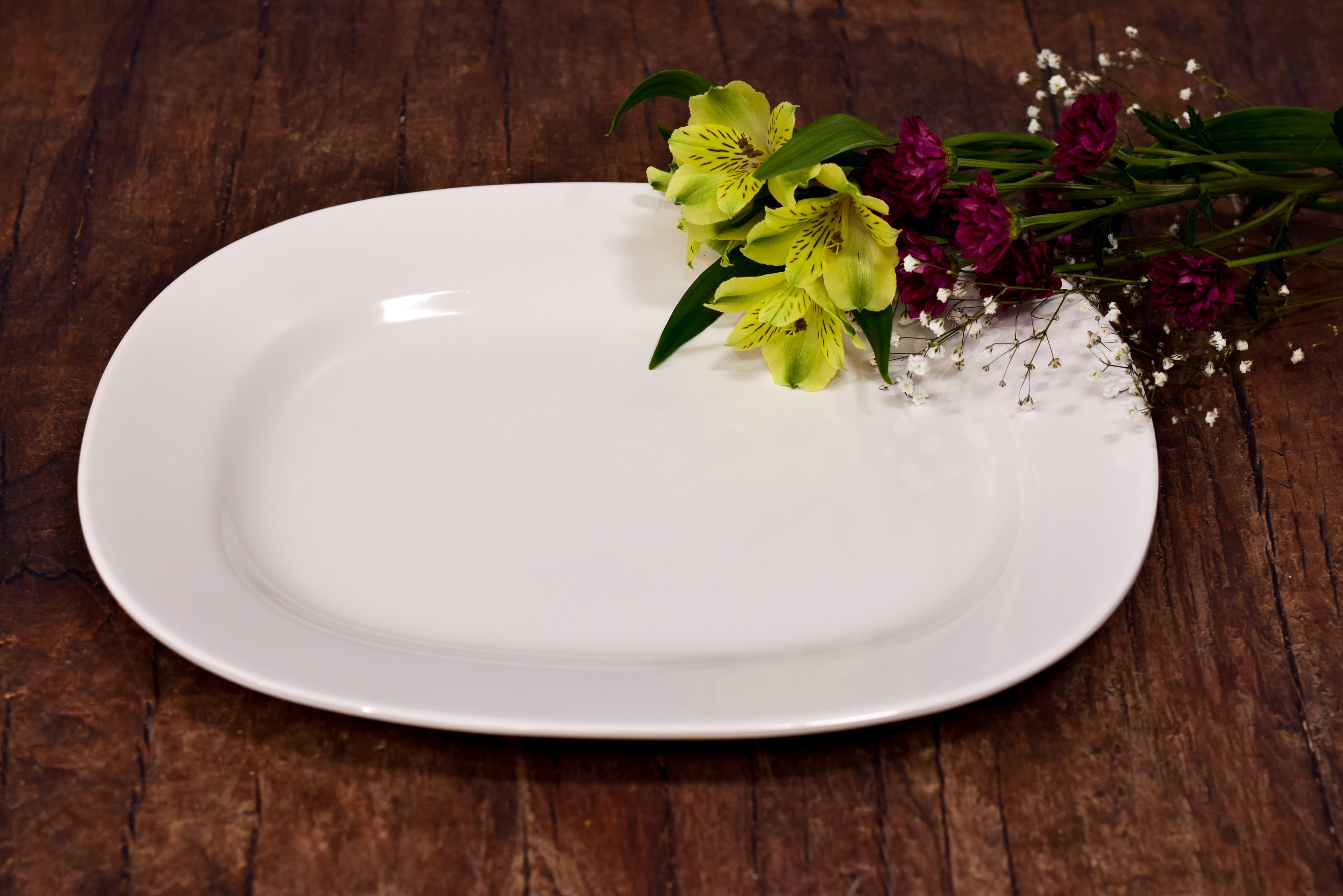 White Melamine Serving Platter - Thumbnail 3