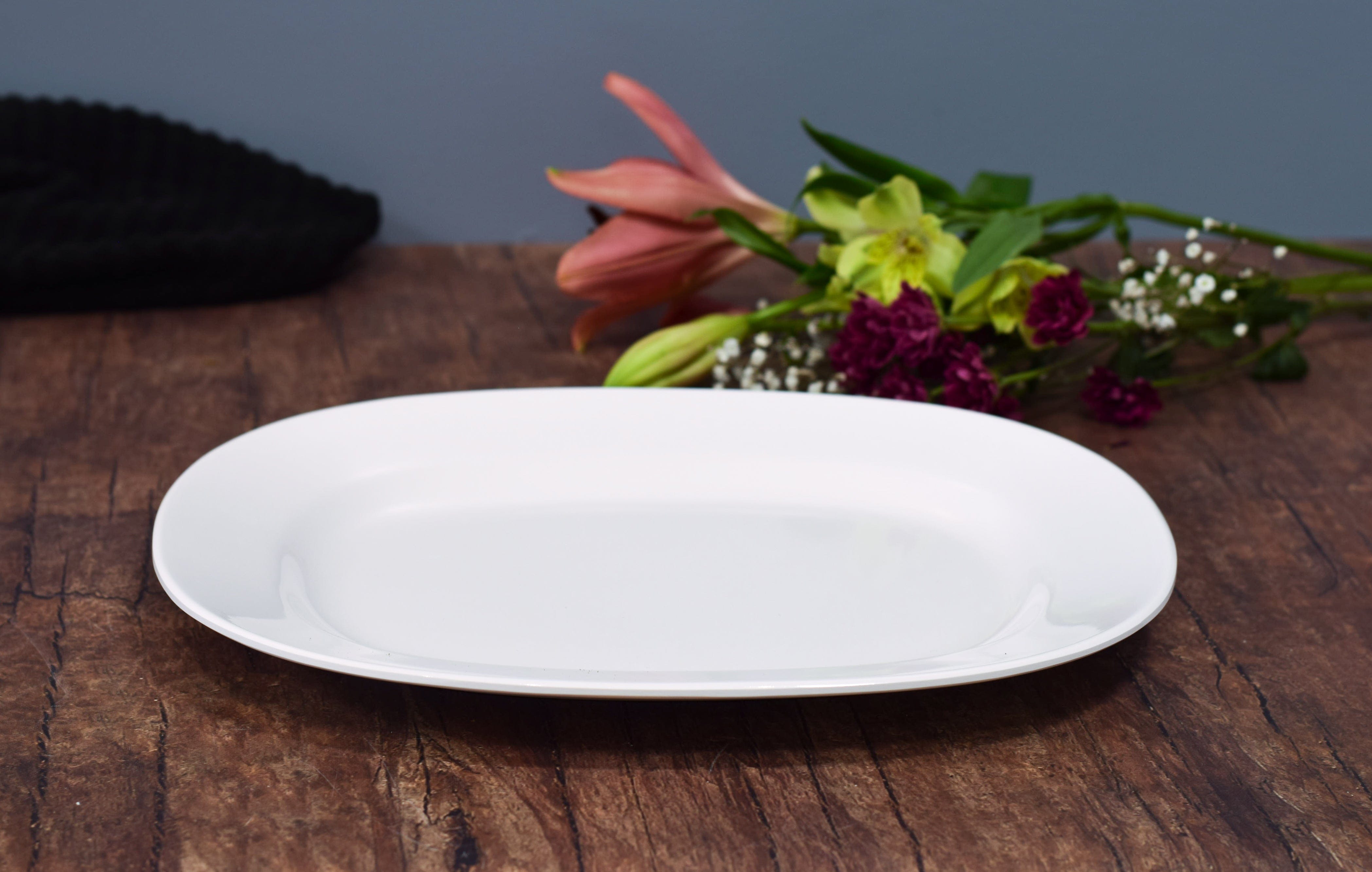 White Melamine Serving Platter - Thumbnail 2