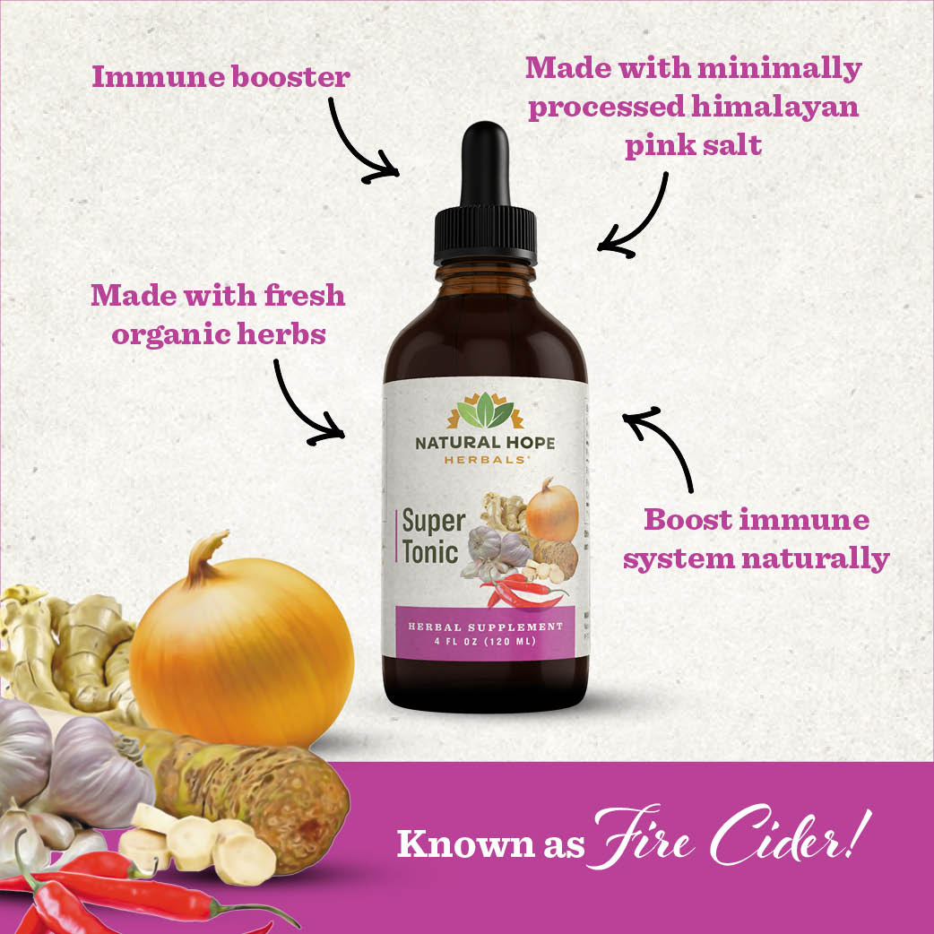 Organic Herbal Super Tonic Immune Booster for Cold and Flu Relief by Natural Hope Herbals