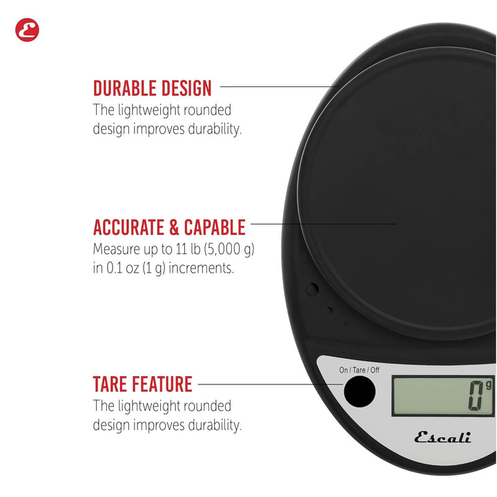 Escali Primo Digital Kitchen Scale for Measuring Food and Ingredients