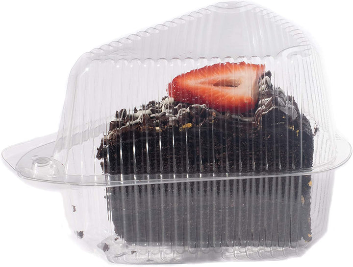 Kooi Housewares Single Slice Pie / Cake / Cheesecake Container (High Dome Lid) - 20 Pack
