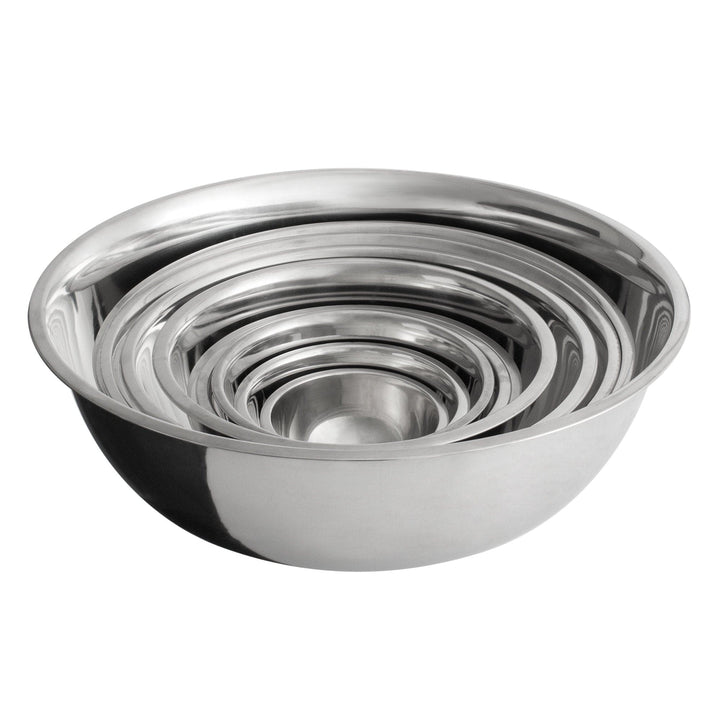 Kooi Housewares Standard Weight Stainless Steel Mixing Bowls - 1.5, 3, or 5 Quart Capacity