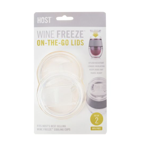 True Host Wine Freeze Cooling Cup Lids - Set of 2