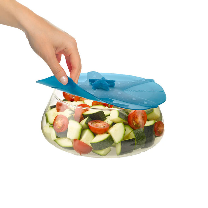 Coastal Beach Themed Silicone Reusable Lid Covers by Charles Viancin for Mixing Bowls, Pots and Pans, Containers, and Cookware