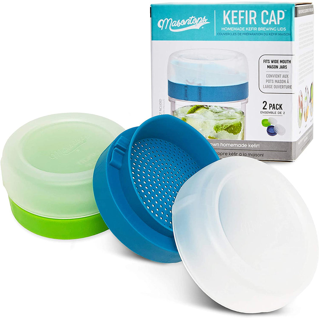 MasonTops Masontops Kefir Caps - Wide Mouth Jar Lids - 2 Pack