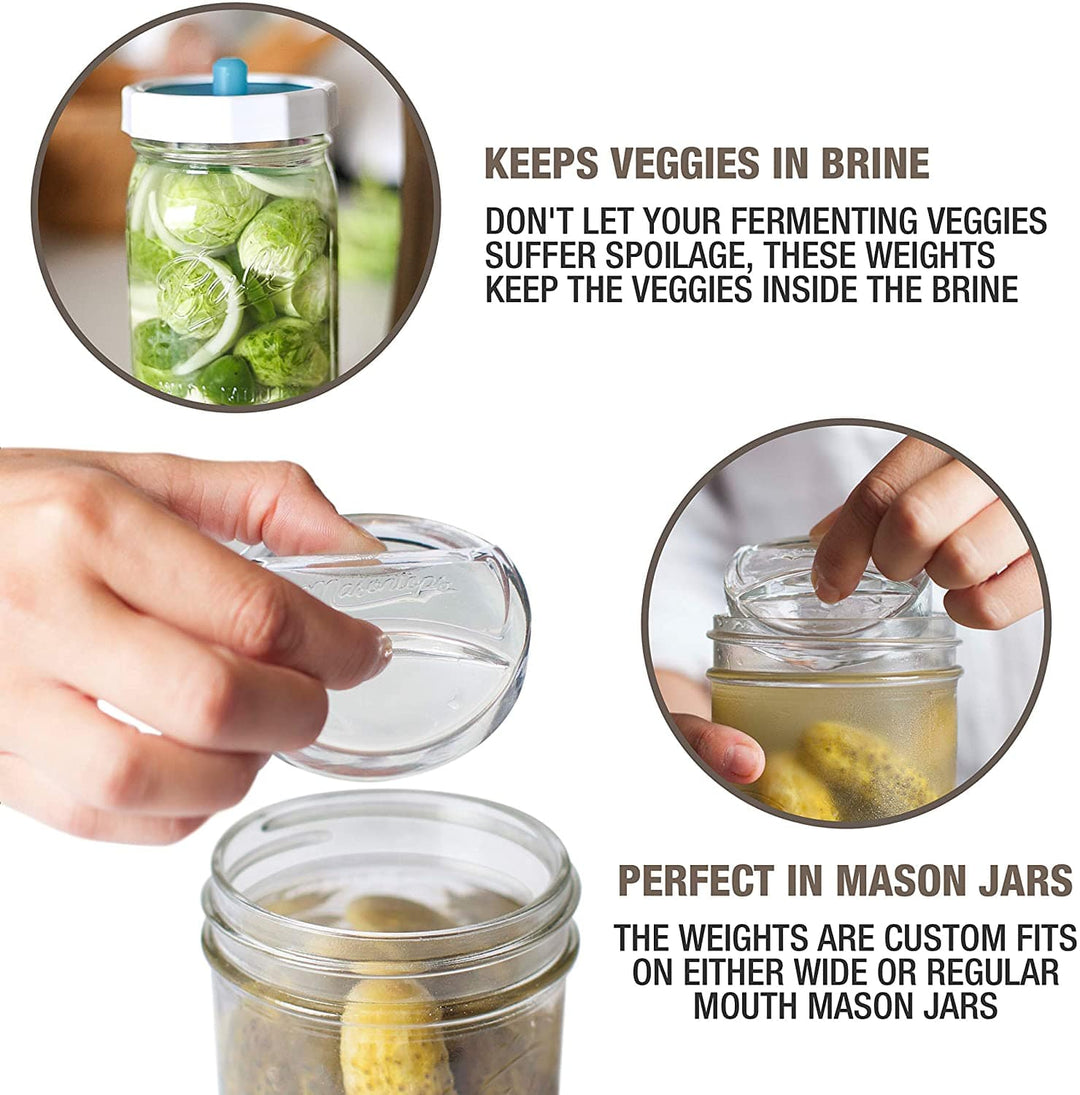 MasonTops Masontops Pickle Pebbles (Fermenting Weights) - 4 Pack