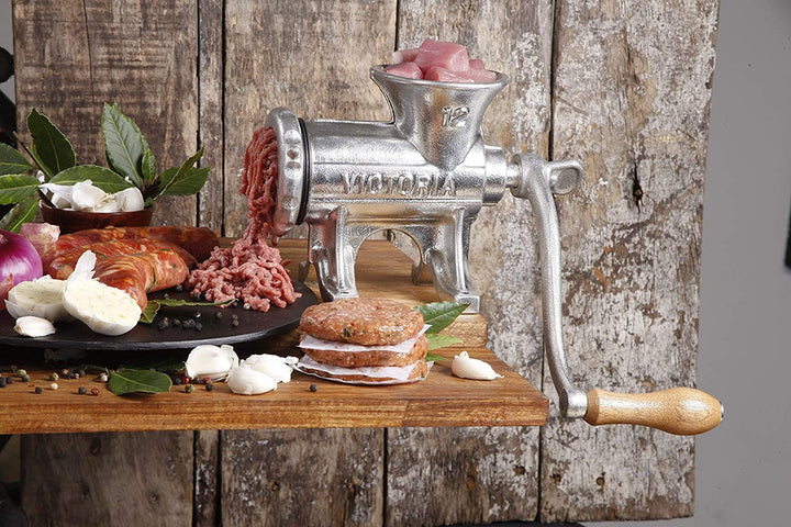 Victoria Cast Iron Meat Grinder with Table Mount