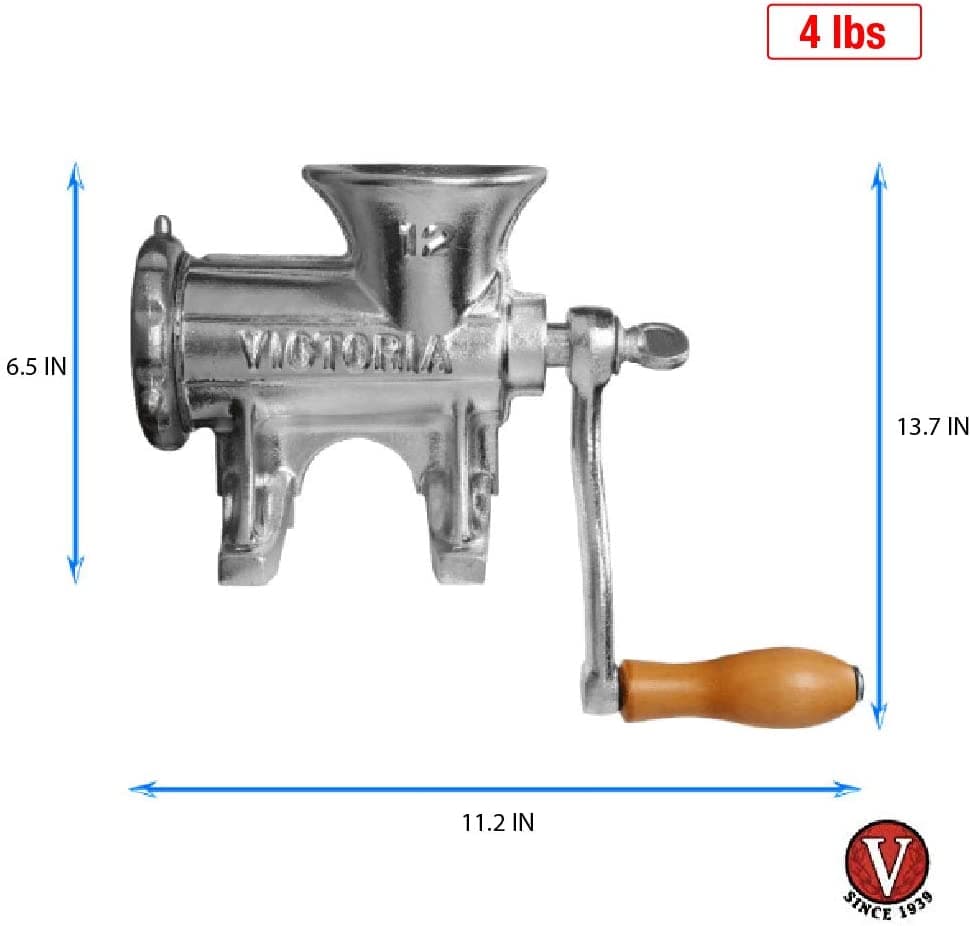 Victoria Cast Iron Meat Grinder with Table Mount