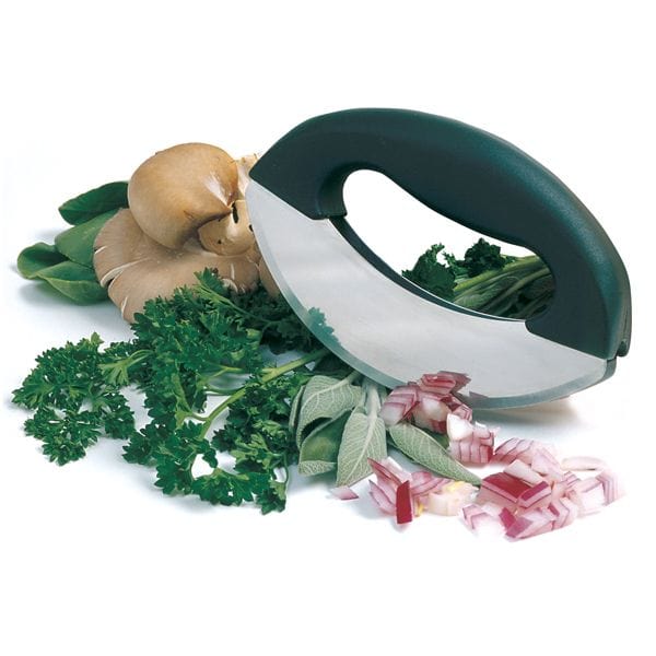 Salad Chopper, Stainless Steel Salad Cutter Bowl with Chef Grade Mezzaluna Salad  Chopper 