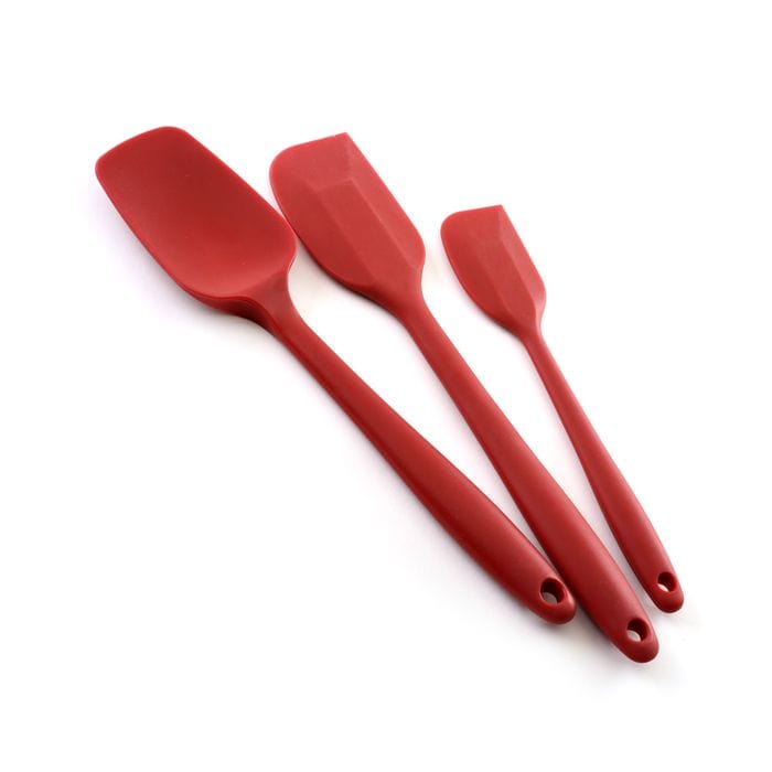 Norpro Norpro Set of 3 Silicone Spatulas  - Red