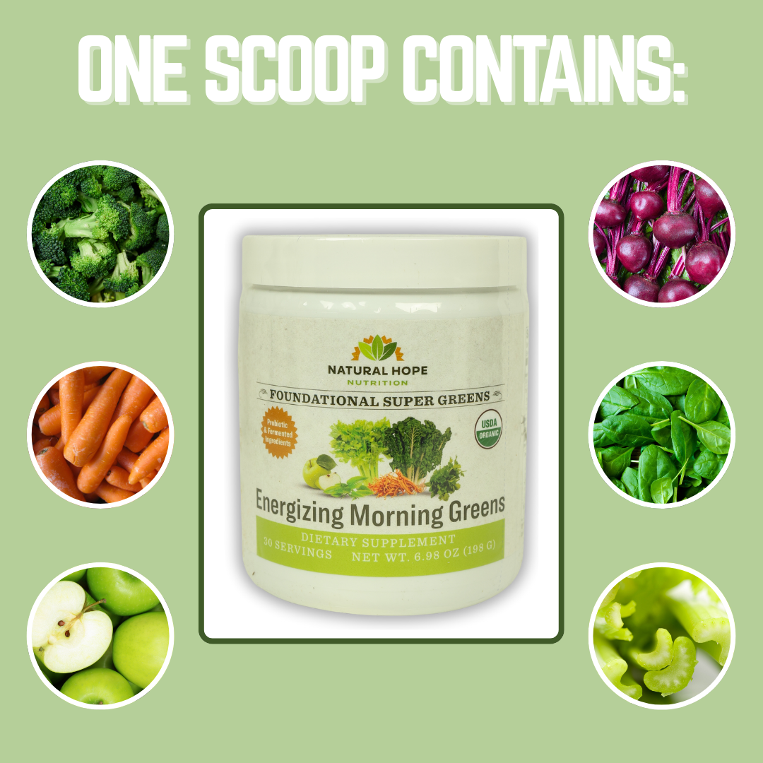 Energizing Morning Super Greens Dietary Supplement by Natural Hope Herbals