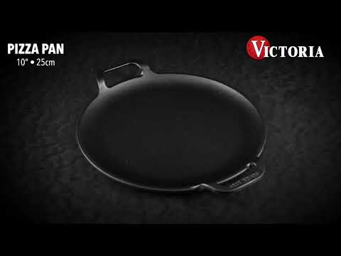 Victoria Cast Iron Round Pan Comal Pizza Pan, 10.5